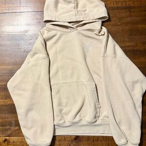 Jordan Cream Hoodie with White Logo